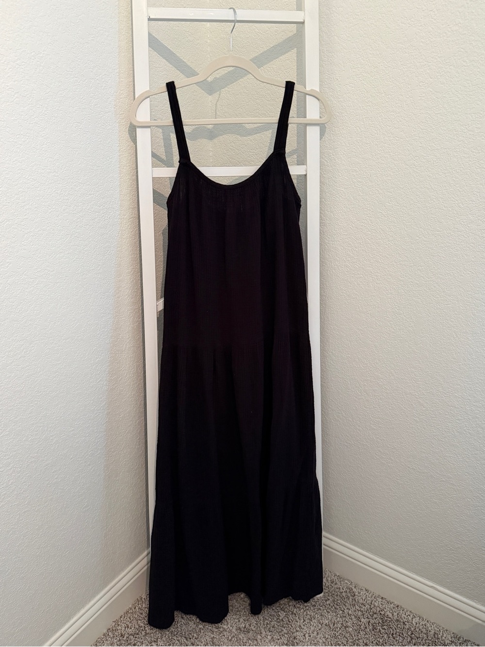 BB Dakota by Steve Madden Black Sleeveless Tiered Maxi Dress